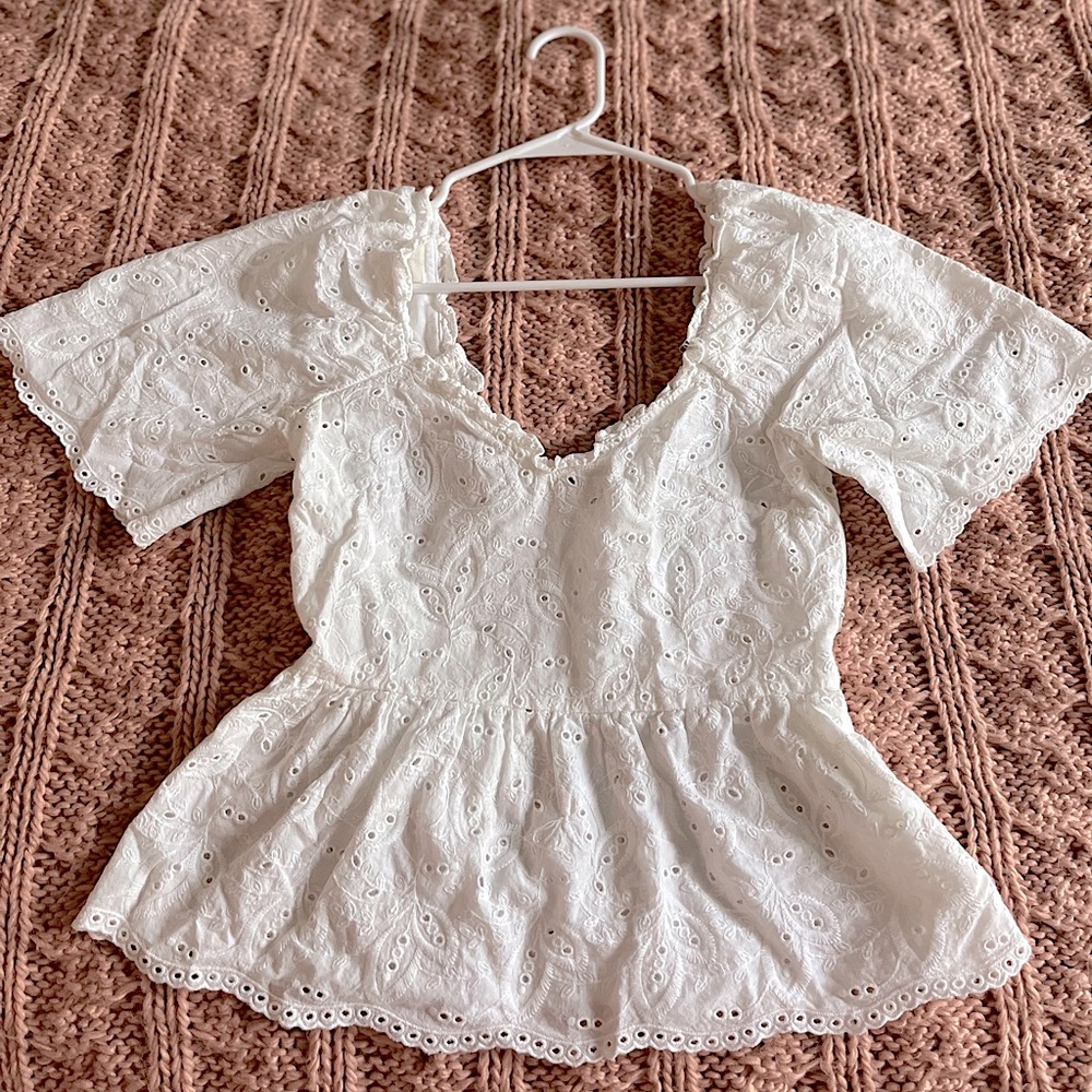 Embroidered white blouse